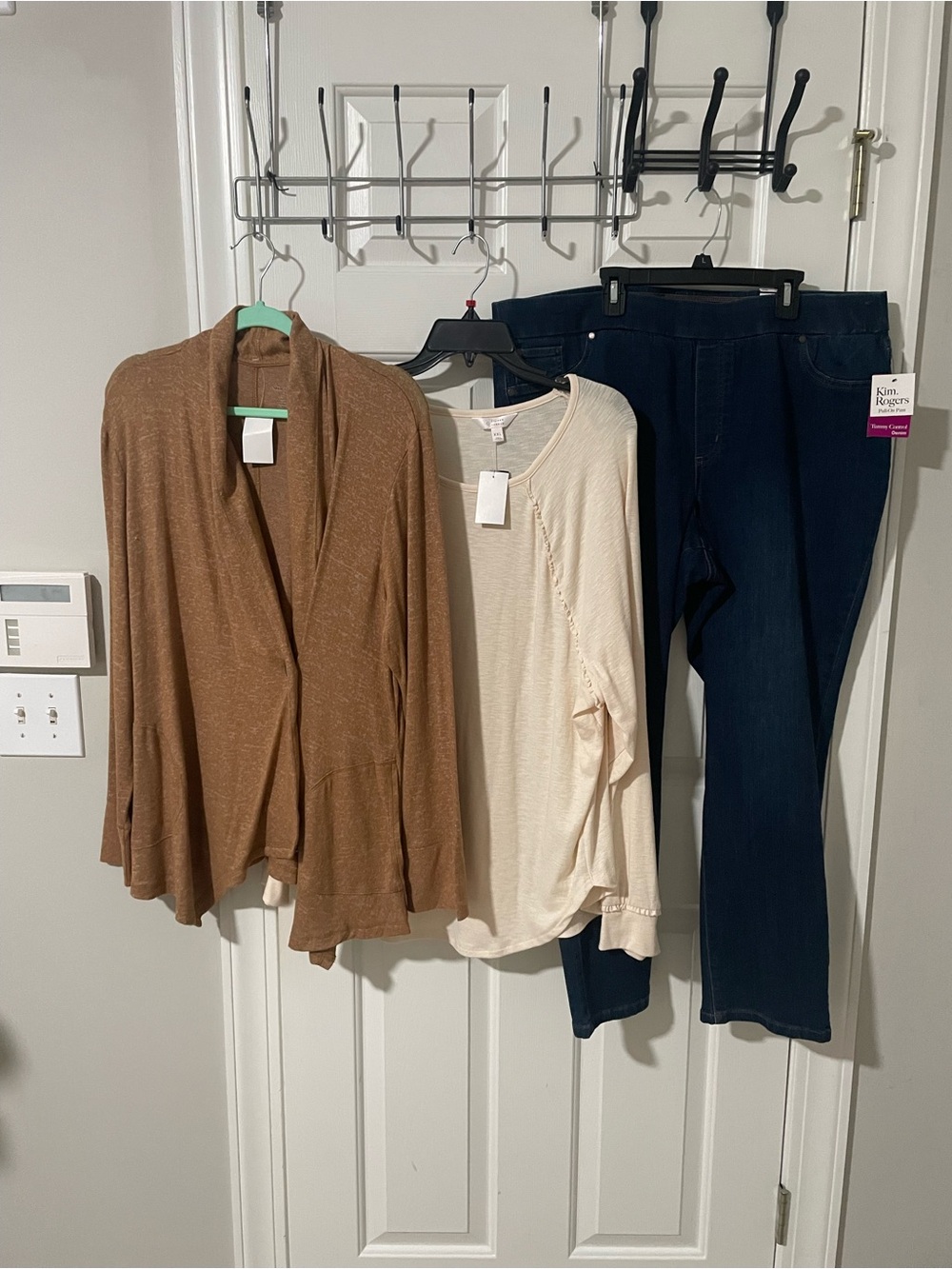 Cozy Brown Open-Front Cardigan - Women's Sweater 1x nwt Kim rogers 17w jeans